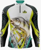 Camisa Camiseta De Pesca King Brasil Com Proteção Uv Kff305 TAMANHO: M = LANÇAMENTO