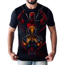Camisa Camiseta Deadpool E Wolverine Herói Filme Animes Geek Desenhos