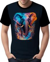 Camisa Camiseta Estampada Elefante Fogo Ilustração Moda 3