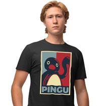 Camisa Camiseta Estampada Masculina em Algodão 30.1 Pingu