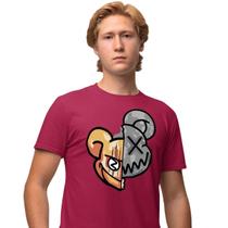 Camisa Camiseta Estampada Masculina em Algodão 30.1 Trippy Bear