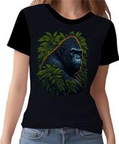 Camisa Camiseta Estampada Primata Gorila Selva Africa HD 1 Camisa Camiseta Estampada Primata Gorila Selva Africa HD 1