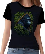 Camisa Camiseta Estampada Primata Gorila Selva Africa HD 1