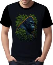 Camisa Camiseta Estampada Primata Gorila Selva Africa HD 2 Camisa Camiseta Estampada Primata Gorila Selva Africa HD 2