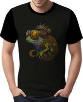 Camisa Camiseta Estampada Steampunk Camaleão Tecnovapor 4