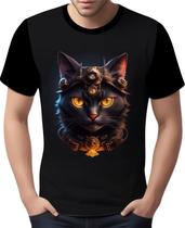 Camisa Camiseta Estampada Steampunk Gato Face Tecnovapor 2 - Enjoy Shop