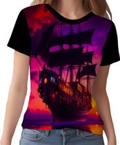 Camisa Camiseta Estampada Steampunk Navio Embarcação HD 1