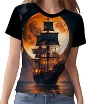 Camisa Camiseta Estampada Steampunk Navio Embarcação HD 4