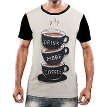 Camisa Camiseta Estampas Eu amo Café Coffee Grãos Arte HD 11