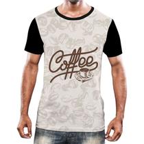 Camisa Camiseta Estampas Eu amo Café Coffee Grãos Arte HD 3