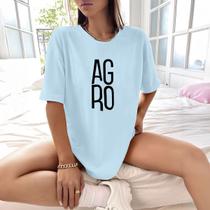 Camisa Camiseta Feminina Estampada Agro 100% Algodão Fio 30.1 Penteado