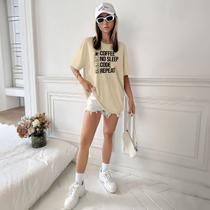 Camisa Camiseta Feminina Estampada Code, No Sleep, Code, Repeat 100% Algodão Fio 30.1 Penteado
