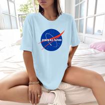Camisa Camiseta Feminina Estampada Nasa Jornalismo 100% Algodão Fio 30.1 Penteado