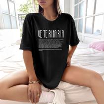 Camisa Camiseta Feminina Estampada Veterinaria 100% Algodão Fio 30.1 Penteado