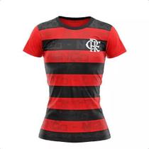 Camisa Camiseta Feminina Flamengo Shout Clássica Licenciada Blusa - Braziline