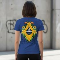 Camisa Camiseta Feminina Futebol Brasil Bandeira Pelé Copa Do Mundo Hexa Confortável Algodão Camisa Camiseta Feminina Futebol Brasil Bandeira Pelé Copa Do Mundo Hexa Confortável Algodão