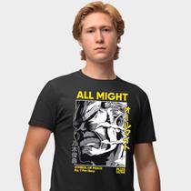 Camisa Camiseta Genuine Grit Masculina Estampada Algodão 30.1 All Might My Hero Academia