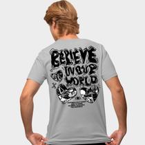 Camisa Camiseta Genuine Grit Masculina Estampada Algodão 30.1 Belive Love World