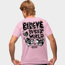 Camisa Camiseta Genuine Grit Masculina Estampada Algodão 30.1 Belive Love World