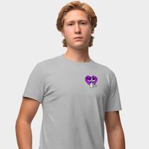 Camisa Camiseta Genuine Grit Masculina Estampada Algodão 30.1 Coração Quebrado Café