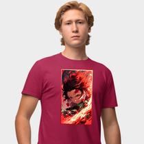 Camisa Camiseta Genuine Grit Masculina Estampada Algodão 30.1 Demon Slayer Kamado Tanjiro