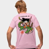 Camisa Camiseta Genuine Grit Masculina Estampada Algodão 30.1 Dragon Ball Goku e Shenlong