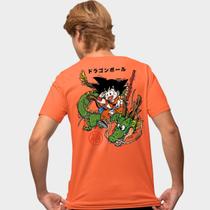 Camisa Camiseta Genuine Grit Masculina Estampada Algodão 30.1 Dragon Ball Goku e Shenlong
