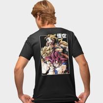 Camisa Camiseta Genuine Grit Masculina Estampada Algodão 30.1 Dragon Ball Goku Super Saiyajins