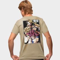 Camisa Camiseta Genuine Grit Masculina Estampada Algodão 30.1 Dragon Ball Goku Super Saiyajins