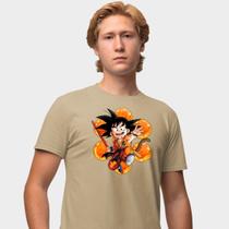 Camisa Camiseta Genuine Grit Masculina Estampada Algodão 30.1 Dragon Ball GT Goku e Esferas do Dragão