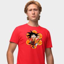 Camisa Camiseta Genuine Grit Masculina Estampada Algodão 30.1 Dragon Ball GT Goku e Esferas do Dragão