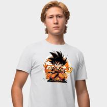 Camisa Camiseta Genuine Grit Masculina Estampada Algodão 30.1 Dragon Ball Mini Goku