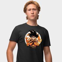 Camisa Camiseta Genuine Grit Masculina Estampada Algodão 30.1 Dragon Ball Mini Goku