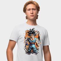 Camisa Camiseta Genuine Grit Masculina Estampada Algodão 30.1 Dragon Ball Z Goku