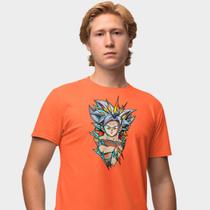 Camisa Camiseta Genuine Grit Masculina Estampada Algodão 30.1 Goku Super Saiyajin Azul Dragon Ball