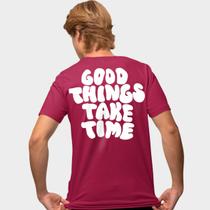 Camisa Camiseta Genuine Grit Masculina Estampada Algodão 30.1 Good Things Take Time