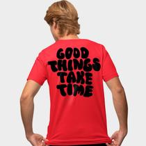 Camisa Camiseta Genuine Grit Masculina Estampada Algodão 30.1 Good Things Take Time