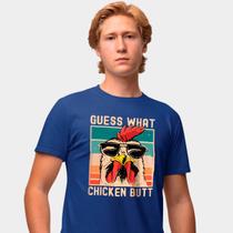 Camisa Camiseta Genuine Grit Masculina Estampada Algodão 30.1 Guess What Chicken Butt