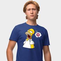 Camisa Camiseta Genuine Grit Masculina Estampada Algodão 30.1 Homer Simpson Donuts