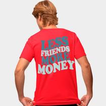 Camisa Camiseta Genuine Grit Masculina Estampada Algodão 30.1 Less Friends More Money