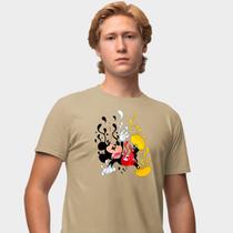 Camisa Camiseta Genuine Grit Masculina Estampada Algodão 30.1 Mickey Trip