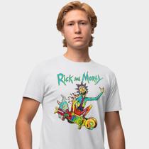 Camisa Camiseta Genuine Grit Masculina Estampada Algodão 30.1 Rick e Morty Skate Trip