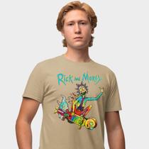 Camisa Camiseta Genuine Grit Masculina Estampada Algodão 30.1 Rick e Morty Skate Trip