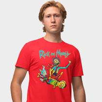 Camisa Camiseta Genuine Grit Masculina Estampada Algodão 30.1 Rick e Morty Skate Trip