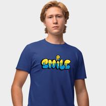 Camisa Camiseta Genuine Grit Masculina Estampada Algodão 30.1 Smile Grafite