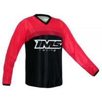 Camisa Camiseta Ims Indi Vermelho/ Preto Off Road Trilha Mot