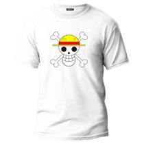 Camisa Camiseta Infantil e Adulto One Piece D. Luffy Monkey Mangá Anime