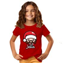 Camisa Camiseta Infantil Jesus Verdadeiro Sentido do Natal Presente de Natal Nascimento 04