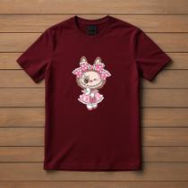Camisa Camiseta Infantil Juvenil Labubu Laço Menino Menina Tamanho 02 ao 16 Filme Desenho