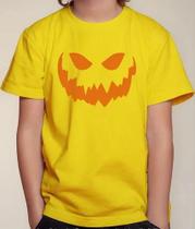 Camisa Camiseta Infantil Juvenil Menino Menina Dia das Bruxas Halloween Sorriso Abóbora Md7